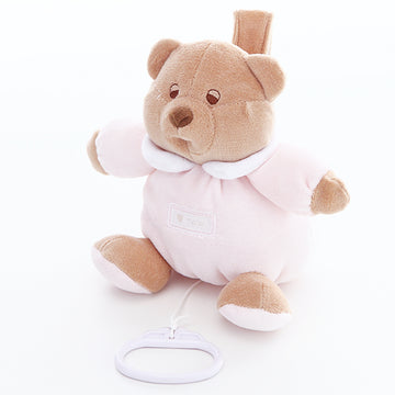 Ursulet muzical Puccio roz, jucarie de plus, 17cm