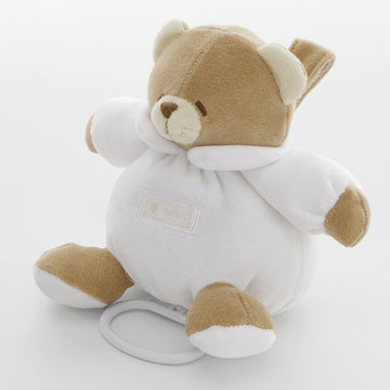 Ursulet muzical Tato alb, jucarie de plus, 17cm