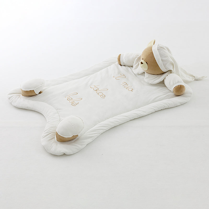 Saltea de joaca Tato in forma de ursulet, moale si confortabila, 140x100cm