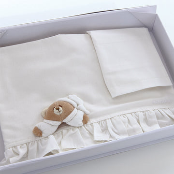 Set asternuturi pentru carucior crem