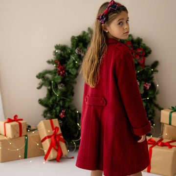 Jacheta rosie eleganta din material moale