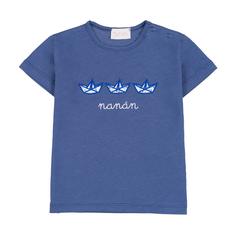 TRICOU DIN JERSE SI BRODERIE BARCUTE