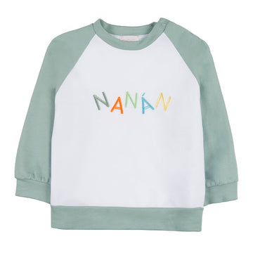 HANORAC VERDE CU MANECI RAGLAN SI LOGO