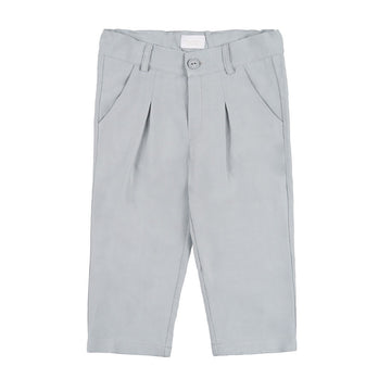 Pantaloni eleganti baieti din amestec in, gri deschis, cu talie ajustabila