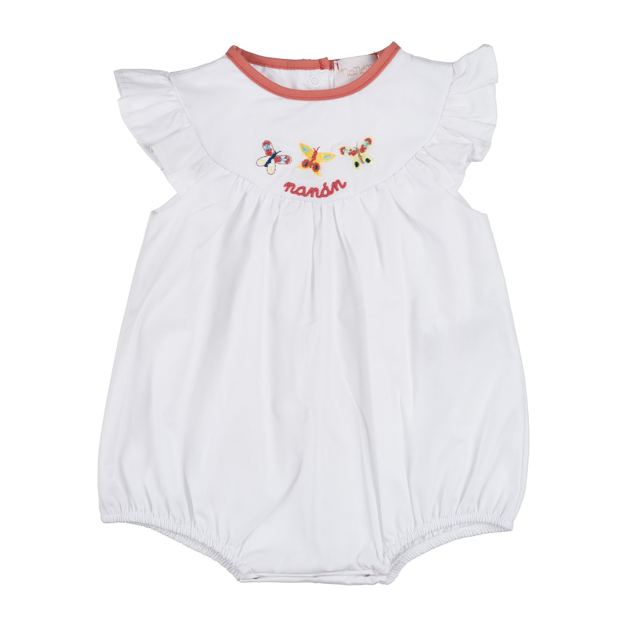 ROMPER DIN BUMBAC ORGANIC CU VOLANE
