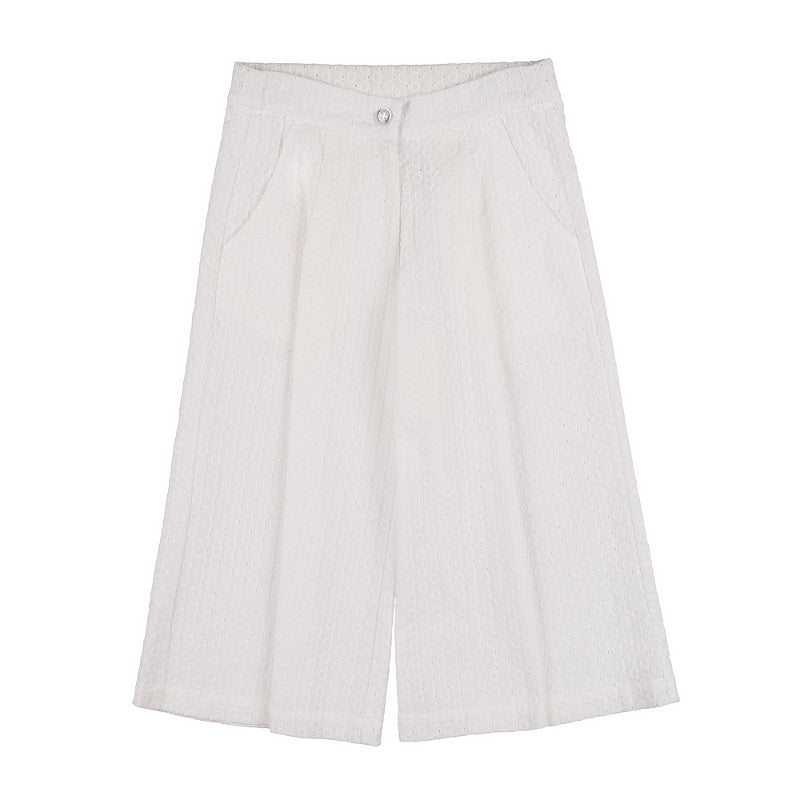 Pantaloni din broderie anglaise