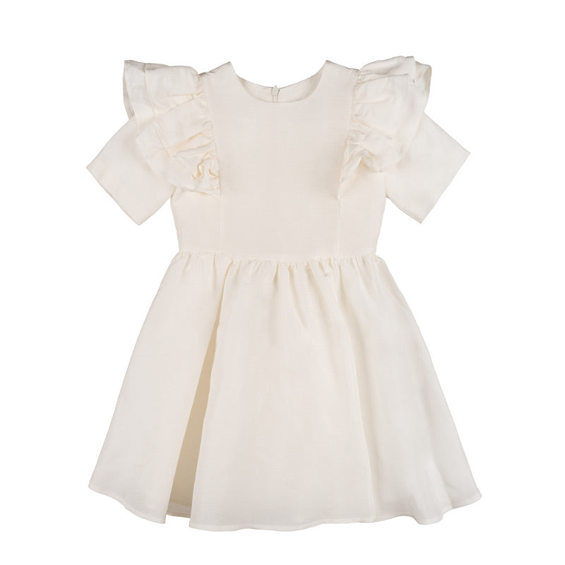 Rochie cu maneci lungi si volanase