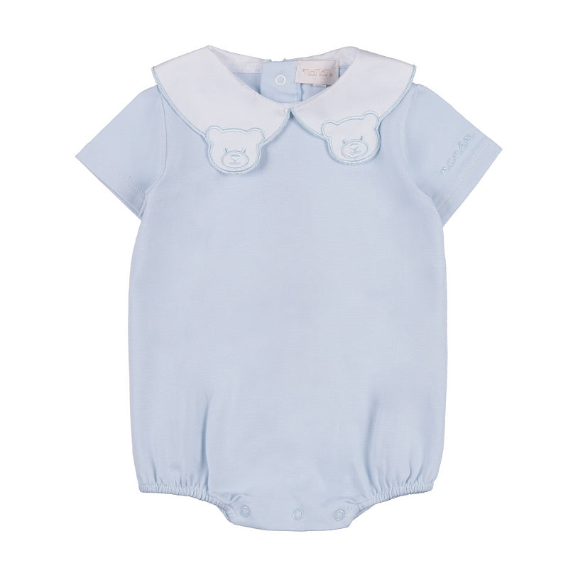 Romper din bumbac bleu