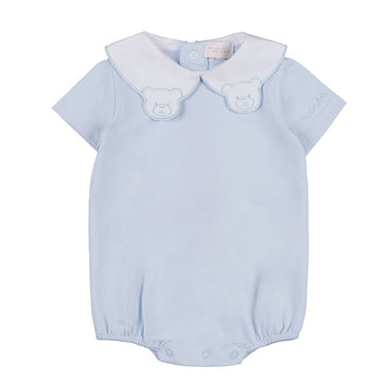 Romper din bumbac bleu