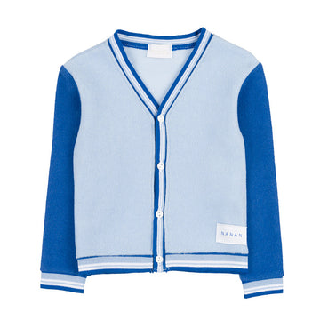 CARDIGAN DIN BUMBAC MOALE ALBASTRU