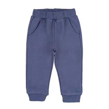 Pantaloni sport albastri din fleece cu buzunare