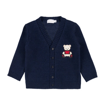 Cardigan bleumarin cu ursulet