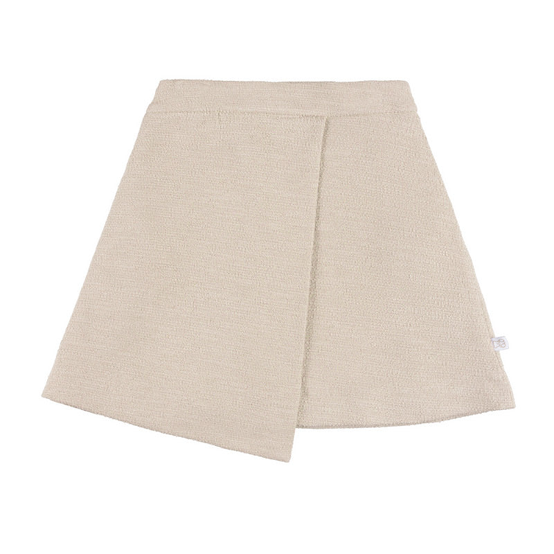 Fusta crem eleganta din material texturat