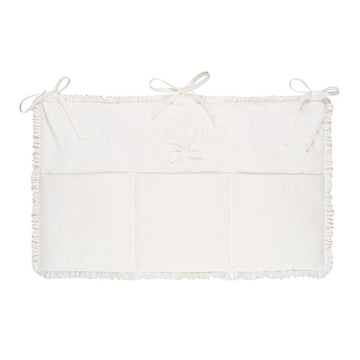 Organizator textil BON BON crem pentru pat, 3 buzunare, 100% bumbac