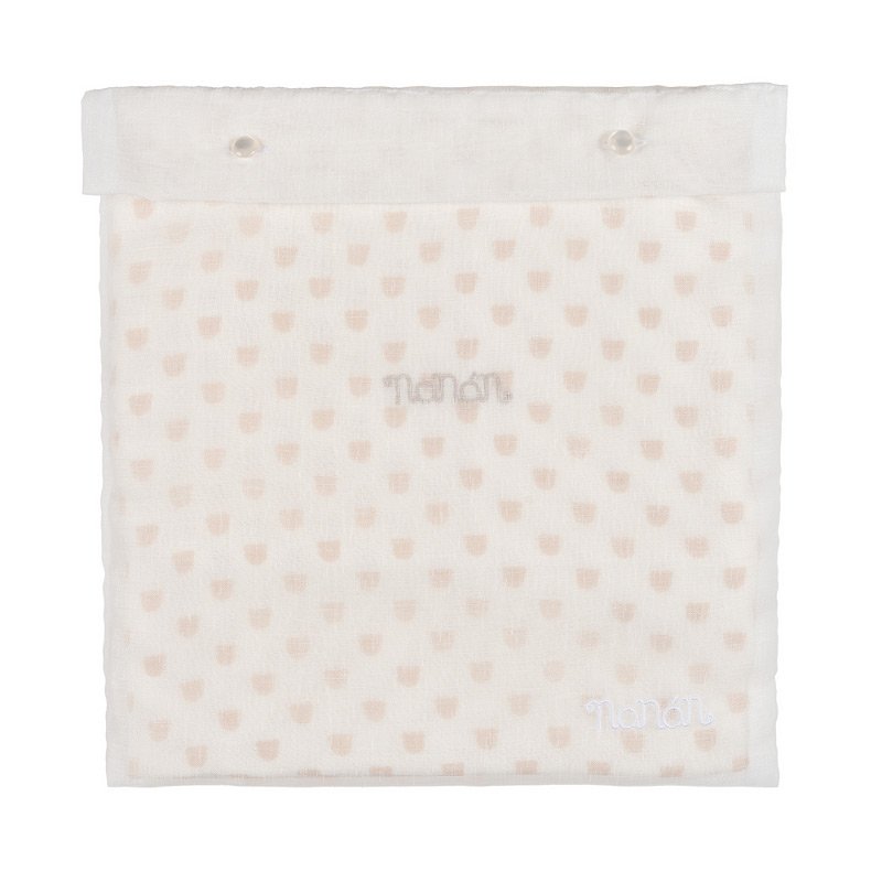 Muselina bebelusi din bumbac organic, crem cu imprimeu, 80x80 cm