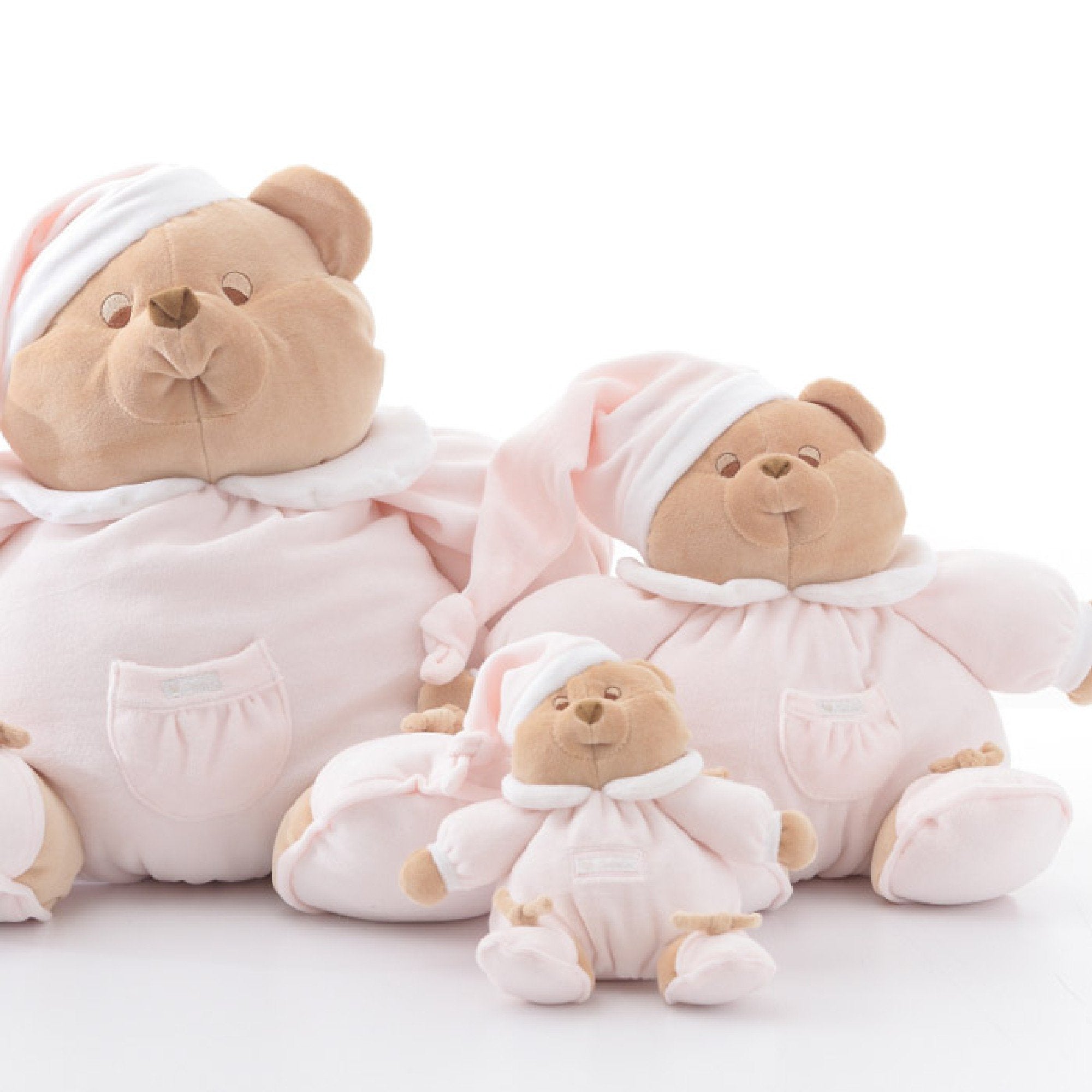 Ursulet de plus Puccio roz, 25 cm, din bumbac moale