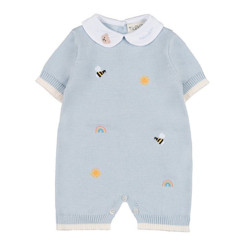 ROMPER BLUE DIN TRICOT ORGANIC