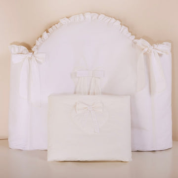 Set lenjerie pat BON BON crem, 4 piese, unisex