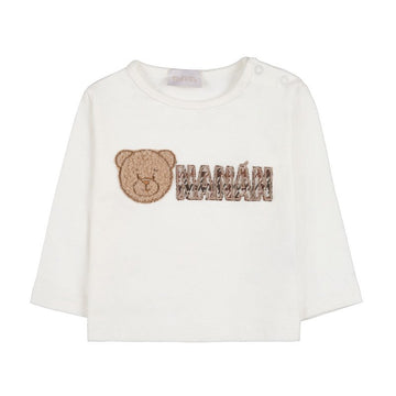 BLUZA ALBA DIN JERSE MOALE CU LOGO